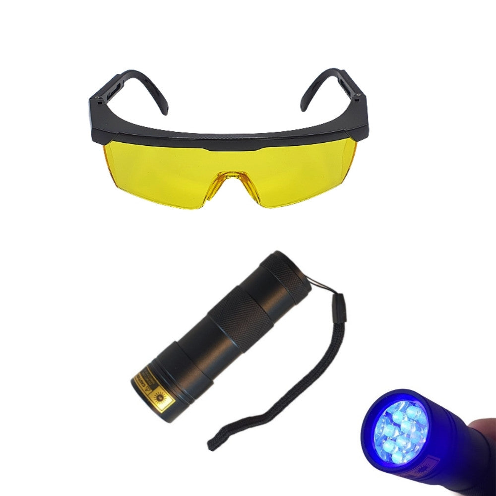 Fluorescent UV Glasses & LED Flash Set